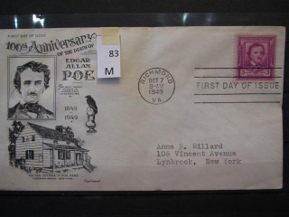 Фото марки США 1949г FDC (первый день гашения)