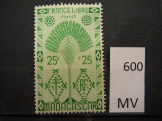 Фото марки Франц. Мадагаскар 1943г *