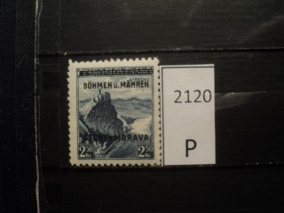 Фото марки Германская оккупация Чехословакии 1939г *