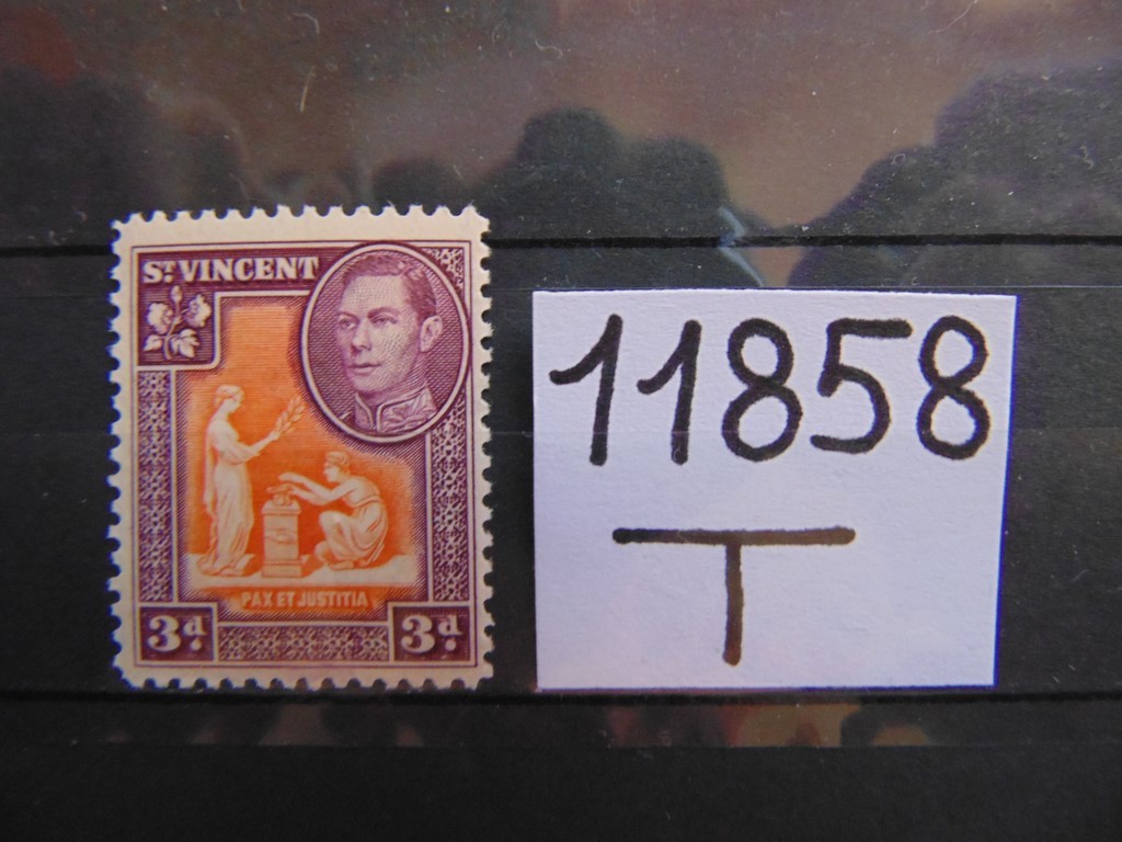 Фото марки Британский Св. Винсент 1938г **