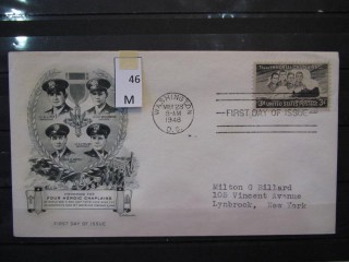 Фото марки США 1948г FDC (первый день гашения)