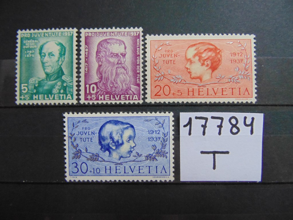 Фото марки Швейцария серия 1937г **
