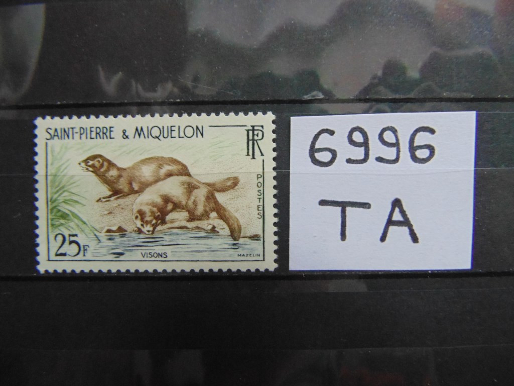 Фото марки Французские Сент Пьер и Микелон 1959г **