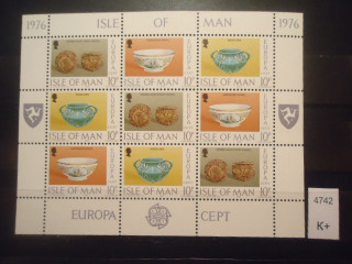 Фото марки Остров Мэн малый лист 1976г **