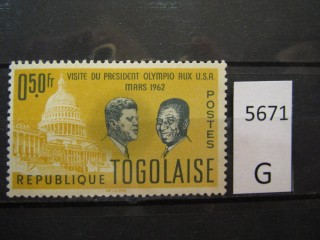 Фото марки Того 1962г *