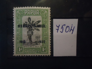Фото марки Папуа 1935г надпечатка *
