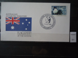 Фото марки Австралийская Антарктика конверт 1992г