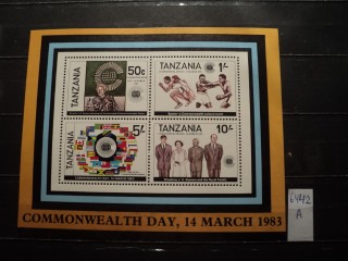 Фото марки Танзания блок 1983г **