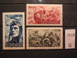 Фото марки Словакия 1943г серия *