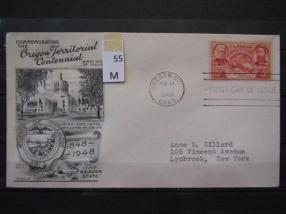 Фото марки США 1948г FDC (первый день гашения)