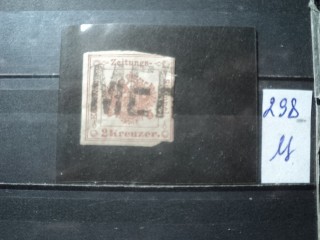Фото марки Австрия надпечатка 1858г *