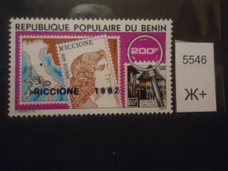 Фото марки Бенин 1982г надпечатка *