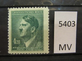 Фото марки Германская оккупация Чехословакии 1945г *