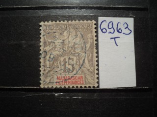 Фото марки Франц. Мадагаскар 1900г