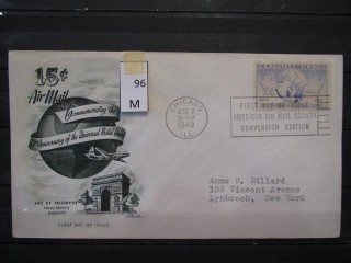 Фото марки США 1949г FDC (первый день гашения)