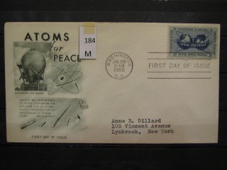 Фото марки США 1955г FDC (первый день гашения)