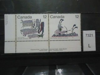 Фото марки Канада 1977г сцепка **