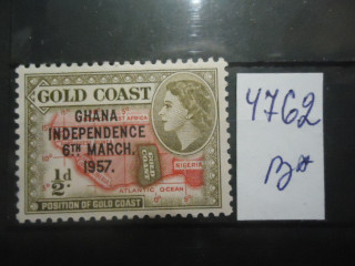 Фото марки Гана 1957г надпечатка **