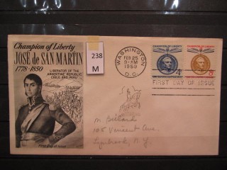 Фото марки США 1959г FDC (первый день гашения)