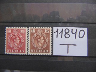 Фото марки Британская Св. Люсия 1949г **