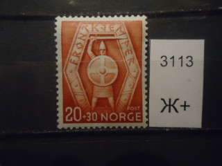 Фото марки Норвегия 1943г **