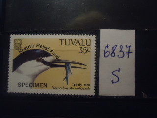 Фото марки Тувалу 1999г надпечатка 