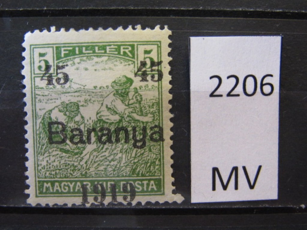 Фото марки Оккупация Сербией Венгрии 1920г *