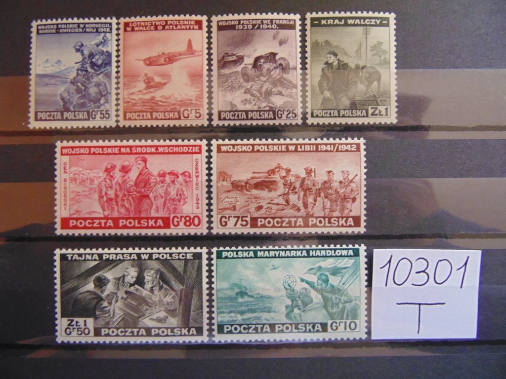 Фото марки Польский корпус в Англии серия 1943г **