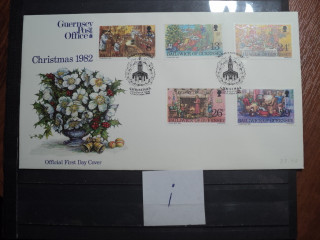 Фото марки Брит. Герсей 1982г конверт FDC
