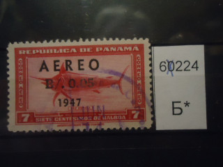 Фото марки Панама 1947г надпечатка