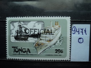 Фото марки Тонга надпечатка 1983г **