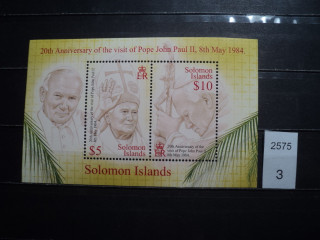 Фото марки Соломоновы острова блок 2004г **