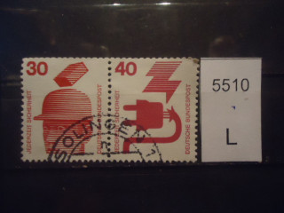 Фото марки Германия ФРГ 1970г сцепка