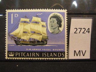 Фото марки Острова Питкерн 1964г *