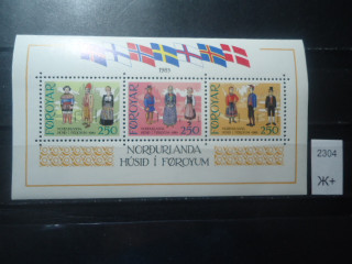 Фото марки Фарерские острова блок 1983г 11 евро **
