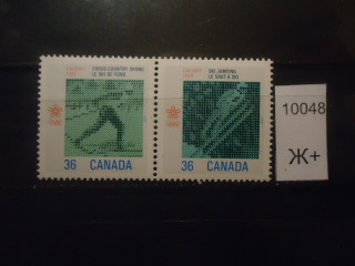 Фото марки Канада 1988г сцепка **