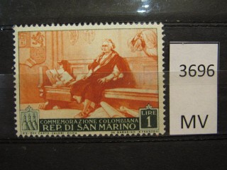 Фото марки Сан Марино 1952г *