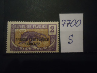 Фото марки Франц. Экваториальная Африка 1924г надпечатка *