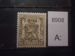 Фото марки Бельгия 1944г стандарт с надпечаткой **
