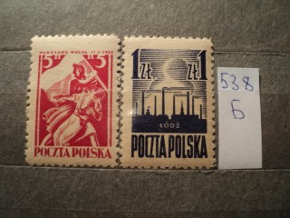 Фото марки Польша серия 1945г **