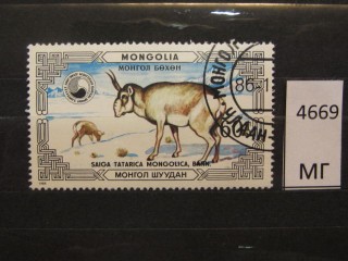 Фото марки Монголия 1986г