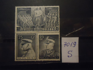 Фото марки Польша 1939г сцепка (22,5€) **