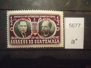 Фото марки Гватемала 1958г надпечатка красная *