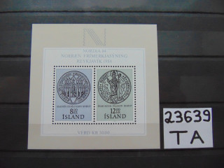 Фото марки Исландия блок 1983г **