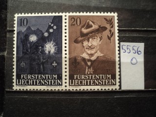 Фото марки Лихтенштейн серия сцепка 1957г *