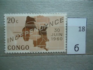 Фото марки Бельгийское Конго 1960г **