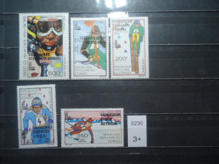 Фото марки Франц. Конго 1980г надпечатка 12 евро **