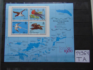 Фото марки Британские Виргинские Острова блок 1980г **