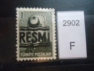 Фото марки Турция 1955г надпечатка