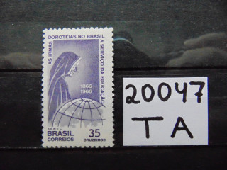 Фото марки Бразилия марка авиапочта 1966г **